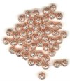 50 6mm Round Bright Copper Filigrae with Dots Metal Beads